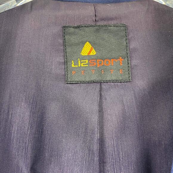 LIZ CLAIBORNE SPORT PETITE Vintage Navy Blazer - Picture 5 of 9
